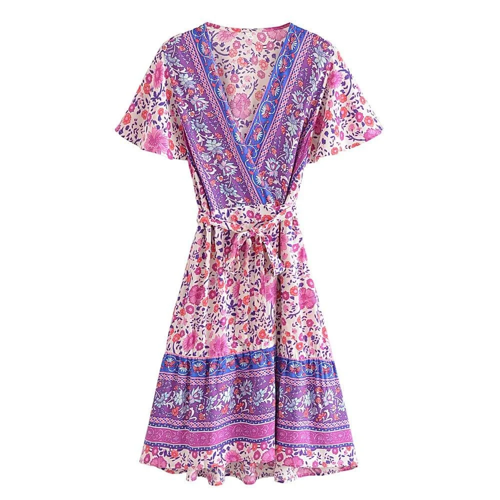 Thomasina Boho Mini Dress - Glova