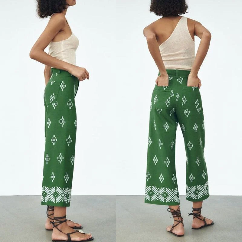 Tia Marrakesh Wide Leg Cropped Pants - 4 Colors - Glova