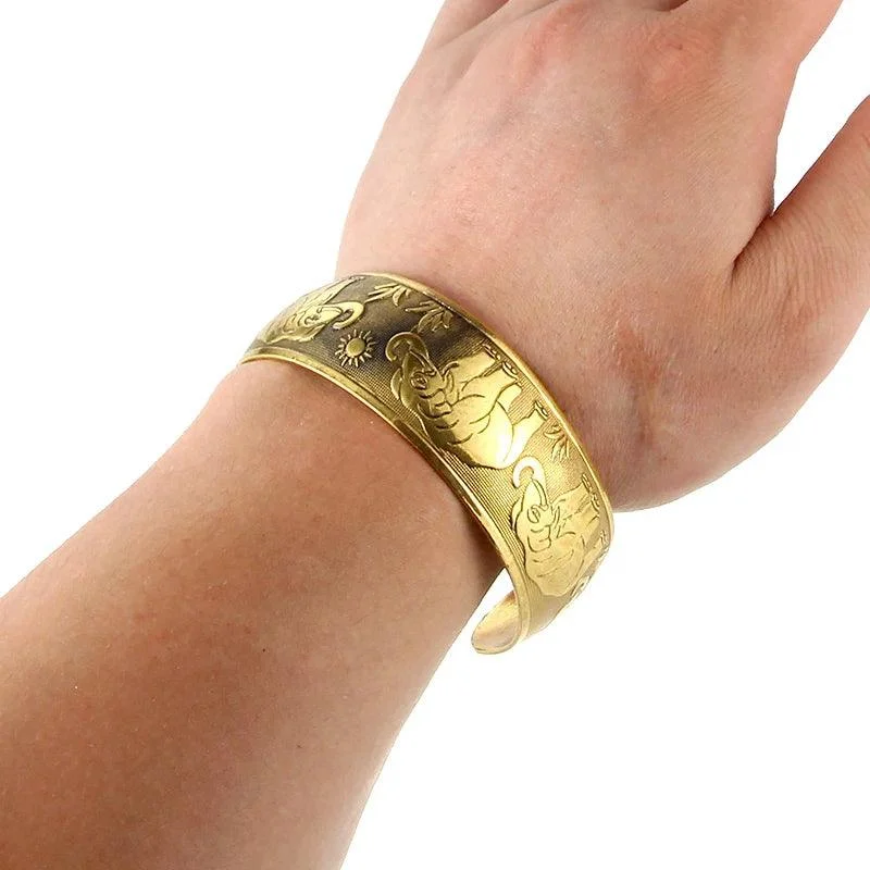 Tibetan Gold Boho Cuff Bracelet (6 Designs) - Glova