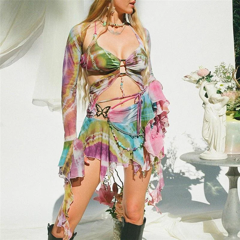 Tie Dye Fairy Crop and Skirt Set - Glova