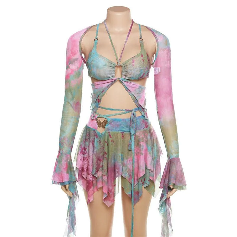 Tie Dye Fairy Crop and Skirt Set - Glova