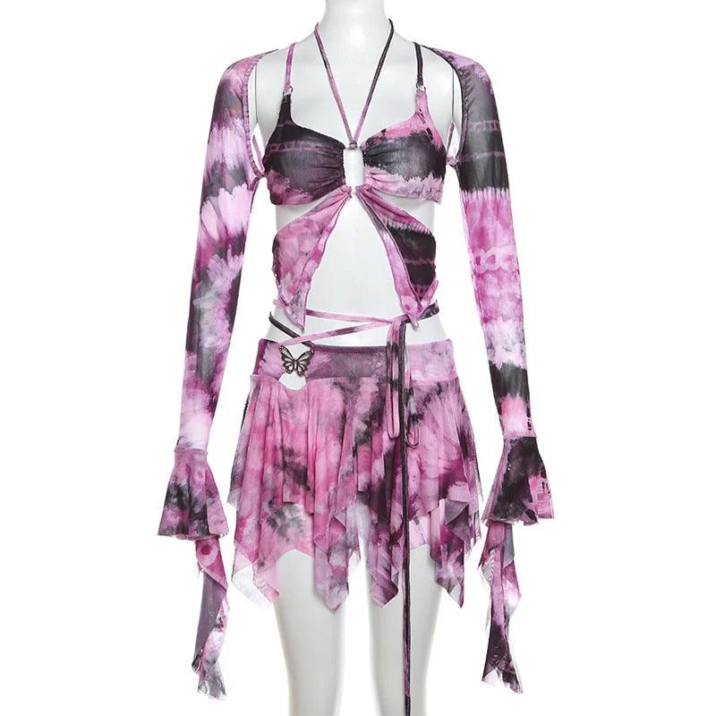 Tie Dye Fairy Crop and Skirt Set - Glova